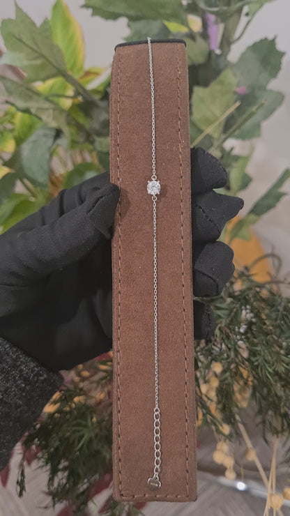 Sterling Silver 925 Solitaire Bracelet - FKJBRLSL10666