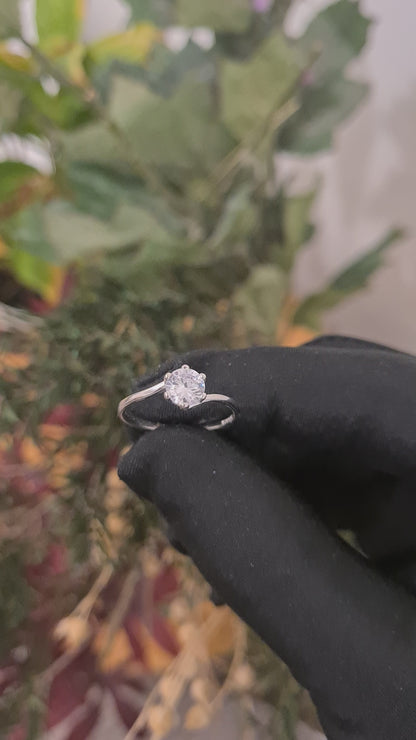 Sterling Silver 925 Solitaire Promise Ring - FKJRNSL10778