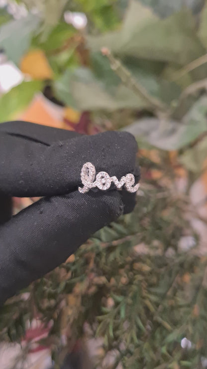 Sterling Silver 925 LOVE Letter Ring - FKJRNSL10755