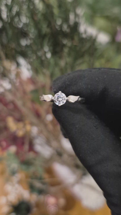 Sterling Silver 925 Spark Solitaire Ring - FKJRNSL11053