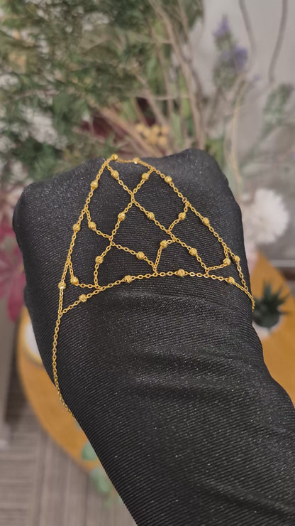 <tc>سوار ذهب بتصميم حزام اليد عيار ٢١ قيراط - FKJBRL21KM12082</tc>