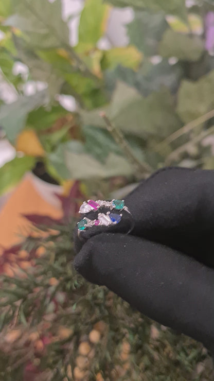 Sterling Silver 925 Prism Twist Ring - FKJRNSL10783