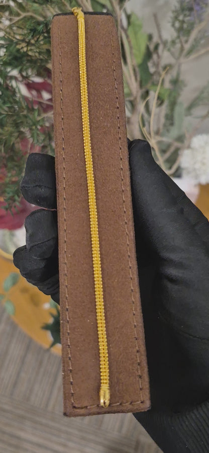 Gold Beaded Line Bracelet 21KT - FKJBRL21KM11547