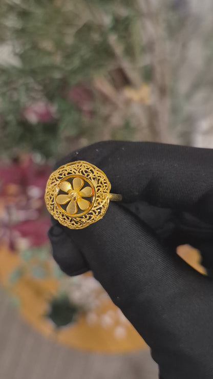 خاتم ذهبي بتصميم تركي 21 قيراط - FKJRN21KM11775