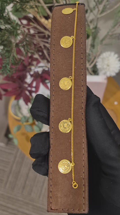 سوار ليرة ذهب متدلي 21 قيراط  - FKJBRL21KM11637