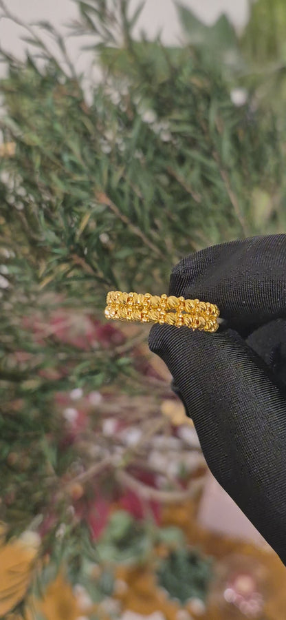 Gold Beads Ring 21KT - FKJRN21KM11146