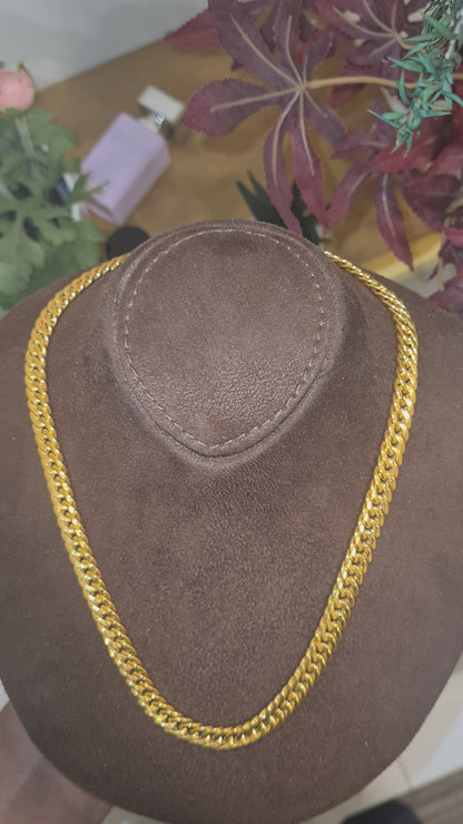 Gold Classic Bold Curb Link Chain 21KT - FKJCN21KM10399