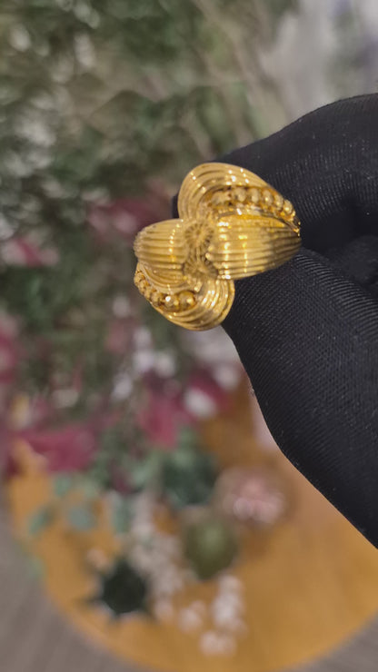 Gold Classic Ring 21KT - FKJRN21KM11809