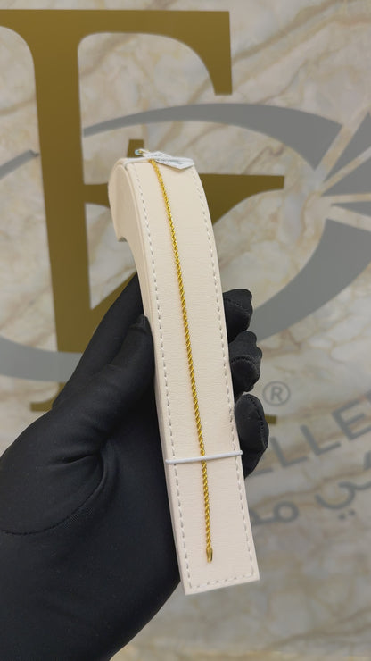 Gold Curb Bracelet 21KT - FKJBRL21KM8180