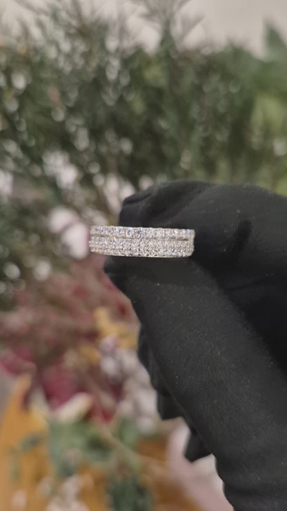 Sterling Silver 925 Classic Pavé Ring - FKJRNSL10985