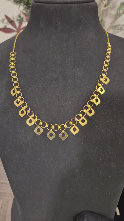 Gold Elegant Necklace 21KT - FKJNKL21KM12013