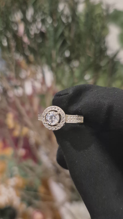 Sterling Silver 925 Round Center Ring - FKJRNSL10997