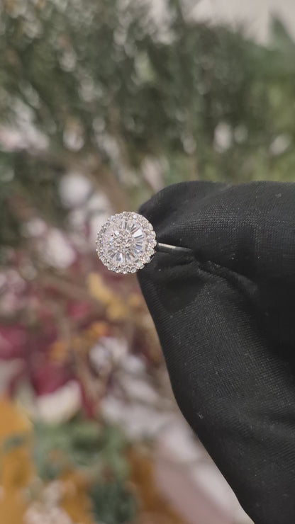 Sterling Silver 925 Circular Bloom Ring - FKJRNSL11030