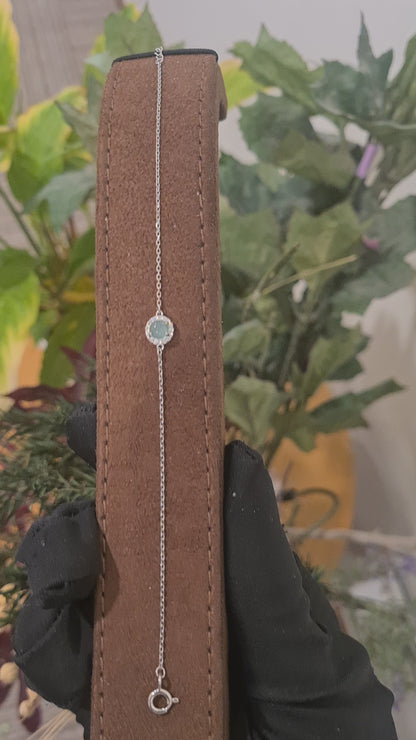 Sterling Silver 925 Sparkling Centerpiece Bracelet - FKJBRLSL10696