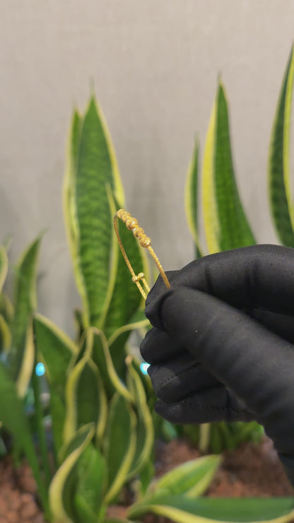 Gold Beaded Baby Bangle 21KT - FKJBNG21KM10112