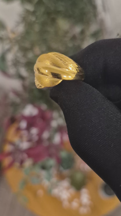 Gold Classic Design Ring 21KT - FKJRN21KM11890
