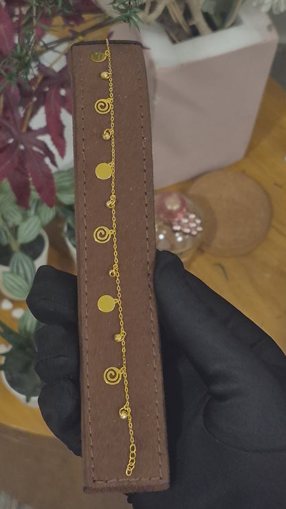 Gold Charms Bracelet 21KT - FKJBRL21KM11769