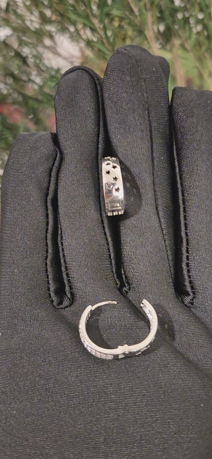 Sterling Silver 925 Everyday Hoops Earrings - FKJERNSL11116