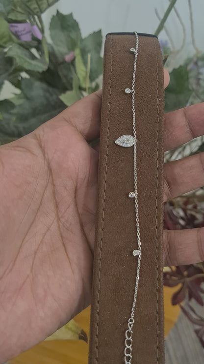 Sterling Silver 925 Pear Drop Bracelet - FKJBRLSL10612