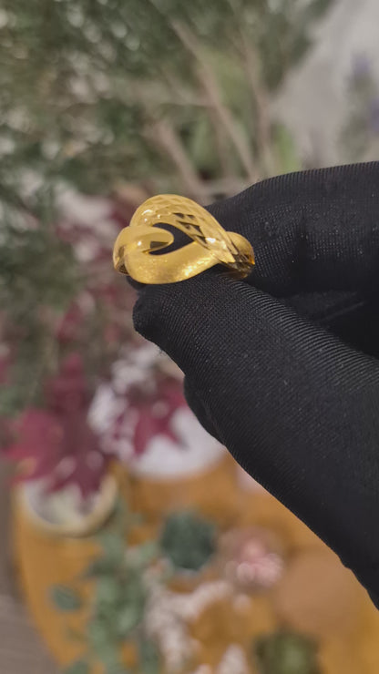 Gold Classic Ring 21KT - FKJRN21KM12029