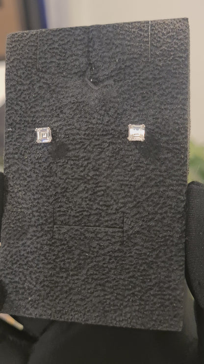 Sterling Silver 925 Luna Square Earrings - FKJERNSL10822