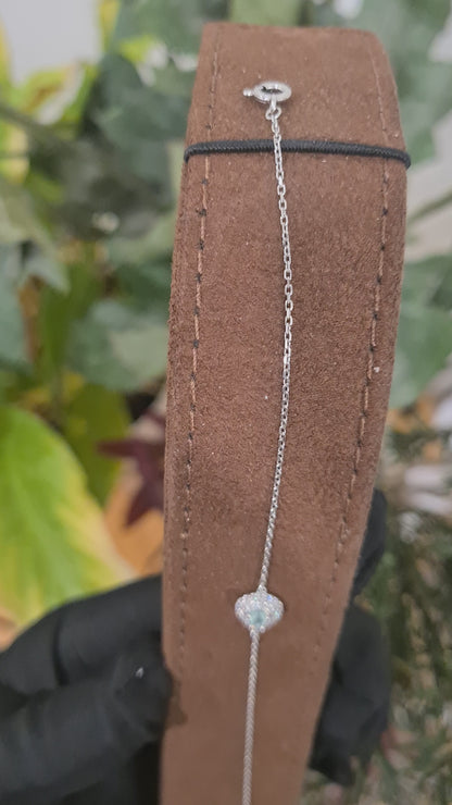 Sterling Silver 925 Crystal Teardrop Bracelet - FKJBRLSL10642