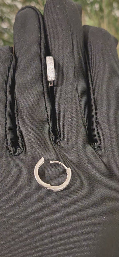 Sterling Silver 925 Huggie Hoops Earrings - FKJERNSL11115