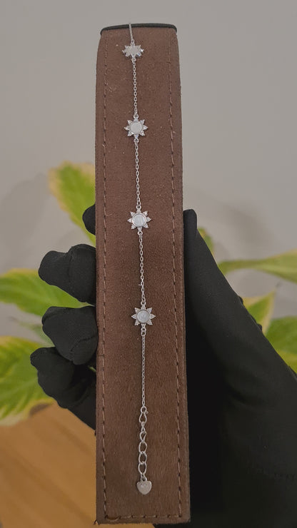 Sterling Silver 925 Rising Sun Bracelet - FKJBRLSL10569