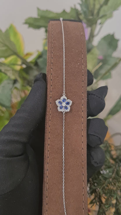 Sterling Silver 925 Flower Bracelet - FKJBRLSL10657