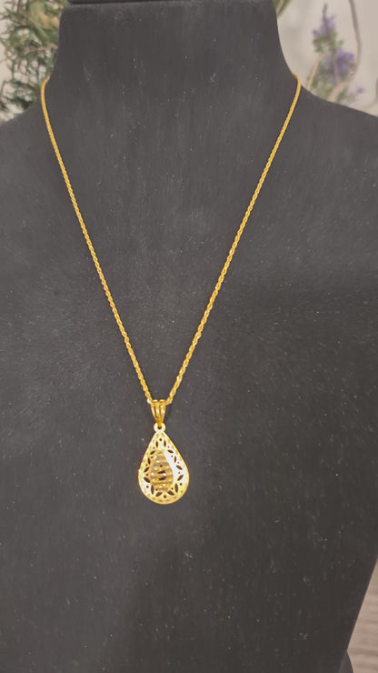 عقد ذهب (سلسلة بقلادة تصميم تركي) 21 قيراط - FKJNKL21KM12023