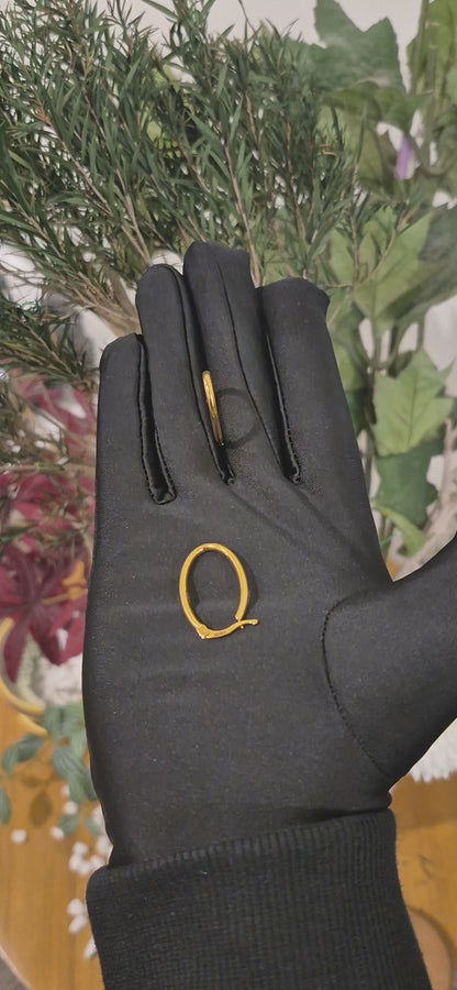 Gold Daily Wear Hoop Earrings 21KT - FKJERN21KM11270