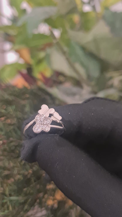 Sterling Silver 925 Butterfly Ring - FKJRNSL10789