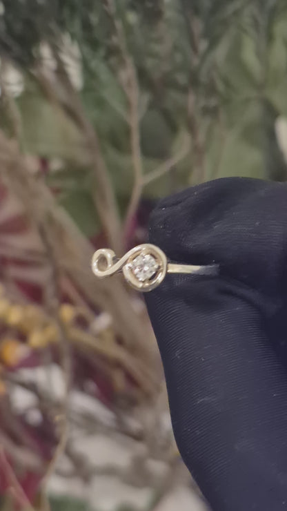 Sterling Silver 925 Swirl Ring - FKJRNSL11067