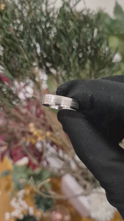 Sterling Silver 925 Brushed Band Ring - FKJRNSL11060