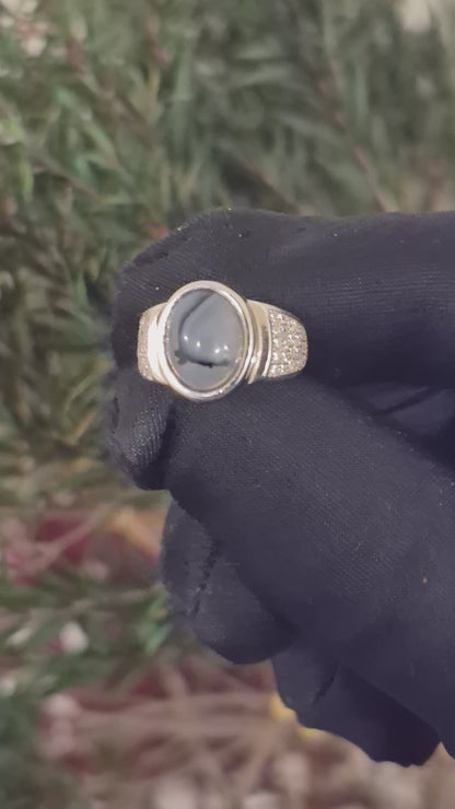 Sterling Silver 925 Oval Agate Ring - FKJRNSL10974