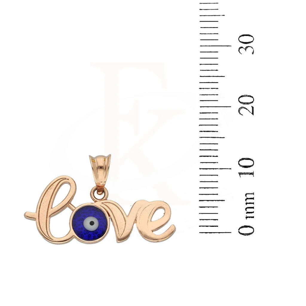 Rose Gold Love And Evil Eye Pendant 18Kt - Fkjpnd18K5226 Pendants