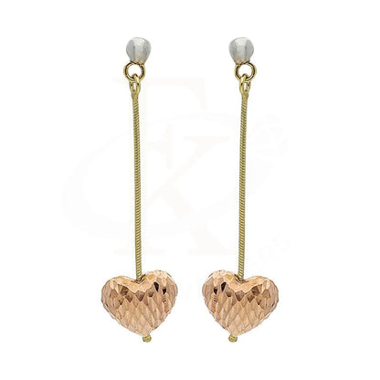 Rose Gold Tic-Tac Drop Earrings 18Kt - Fkjern18K2389