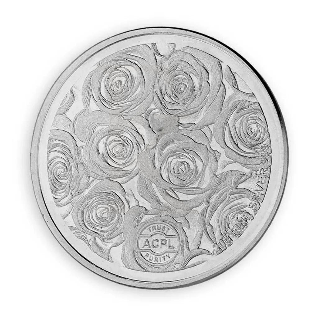 Silver 20 Grams Rose Coin In Fine 999 - Fkjconsl3111 Bars