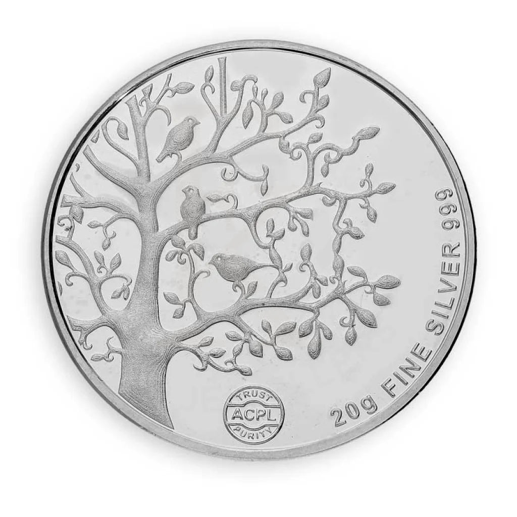 Silver 20 Grams Tree Coin In Fine 999 - Fkjconsl3118 Bars