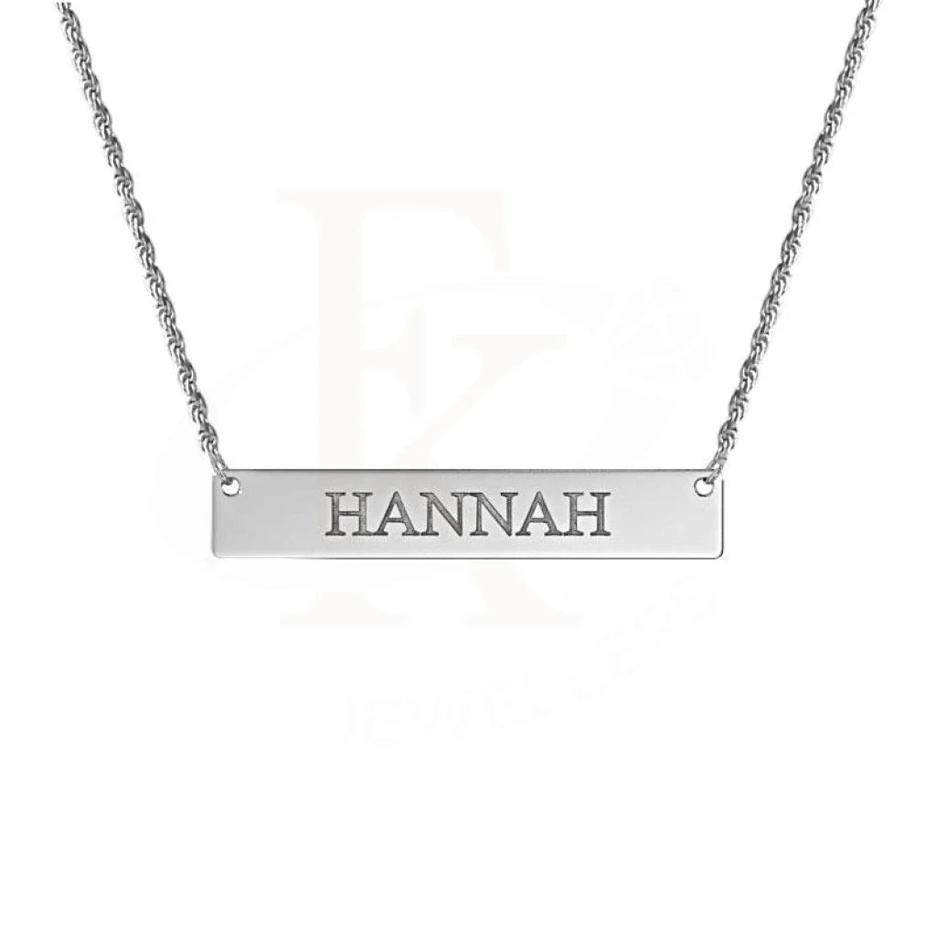 Silver 925 Name Engraved Bar Necklace - Fkjnkl1924 Type 1 Necklaces