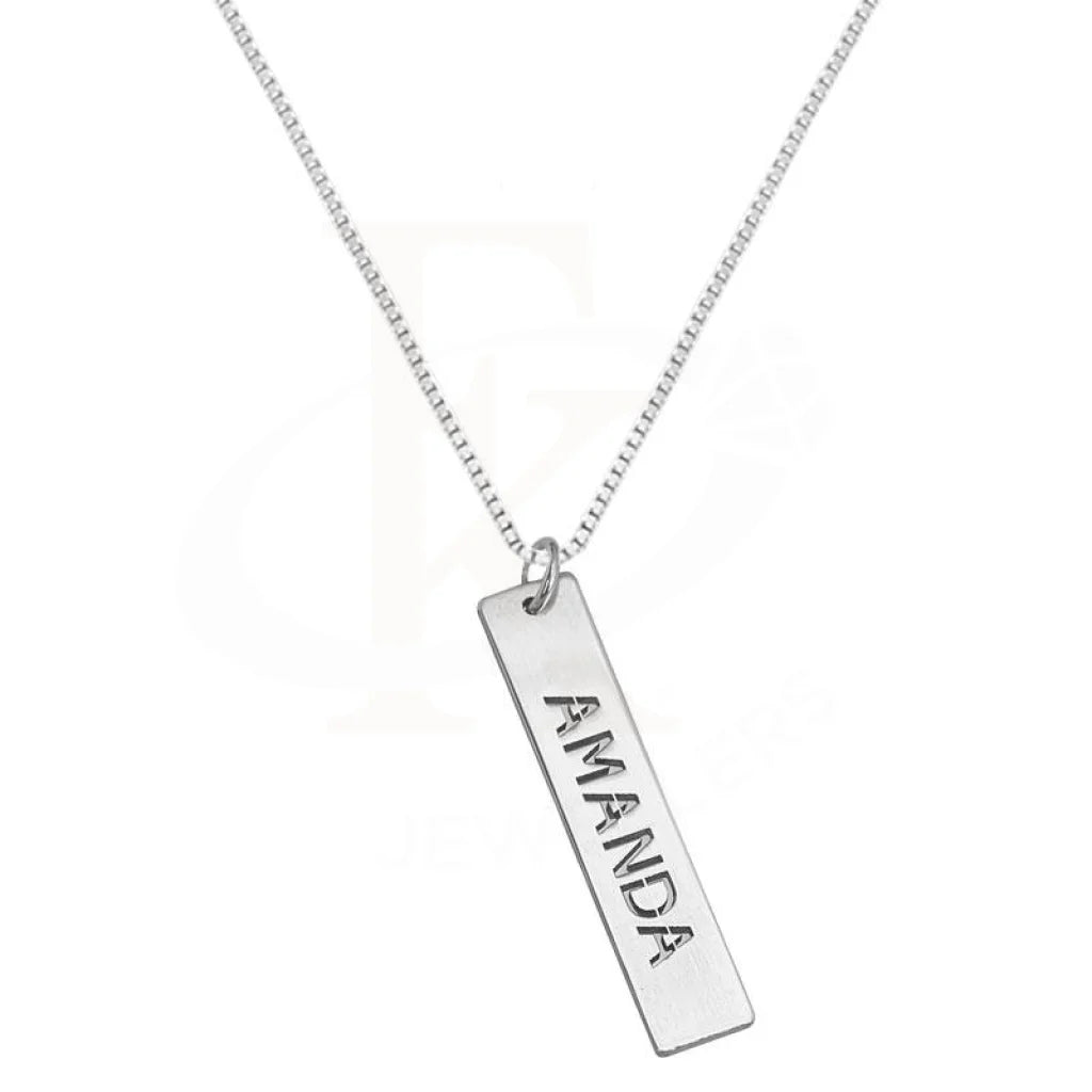 Silver 925 Name Engraved Bar Necklace - Fkjnkl1925 Type 2 Necklaces