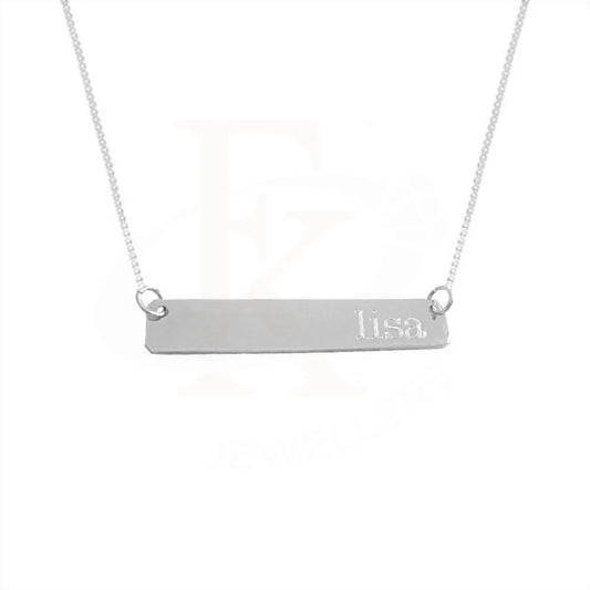 Silver 925 Name Engraved Bar Necklace - Fkjnkl1926 Type 2 Necklaces