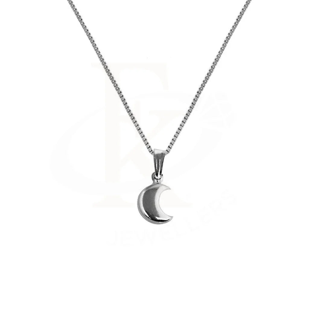 Silver 925 Necklace (Chain With Half Moon Pendant) - Fkjnkl1862 Necklaces