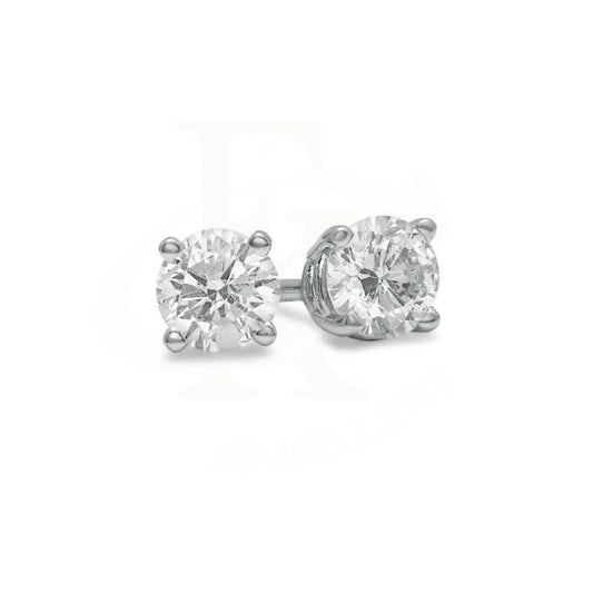 Silver 925 Solitaire Stud Earrings - Fkjern1753