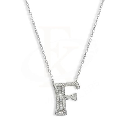 Sterling Silver 925 Alphabet Necklace - Fkjnklsl2946 F / 3.310 Grams Necklaces