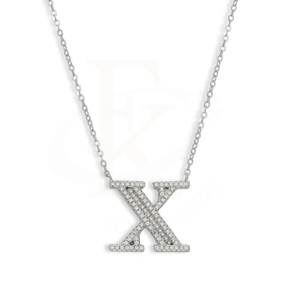 Sterling Silver 925 Alphabet Necklace - Fkjnklsl2946 X / 4.300 Grams Necklaces