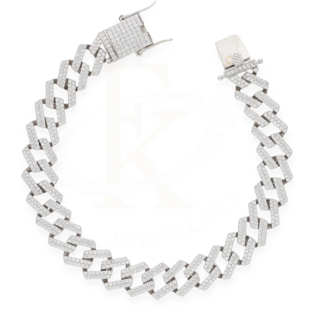 Sterling Silver 925 Baguette Cuban Link Bracelet - Fkjbrlsl8080 Bracelets