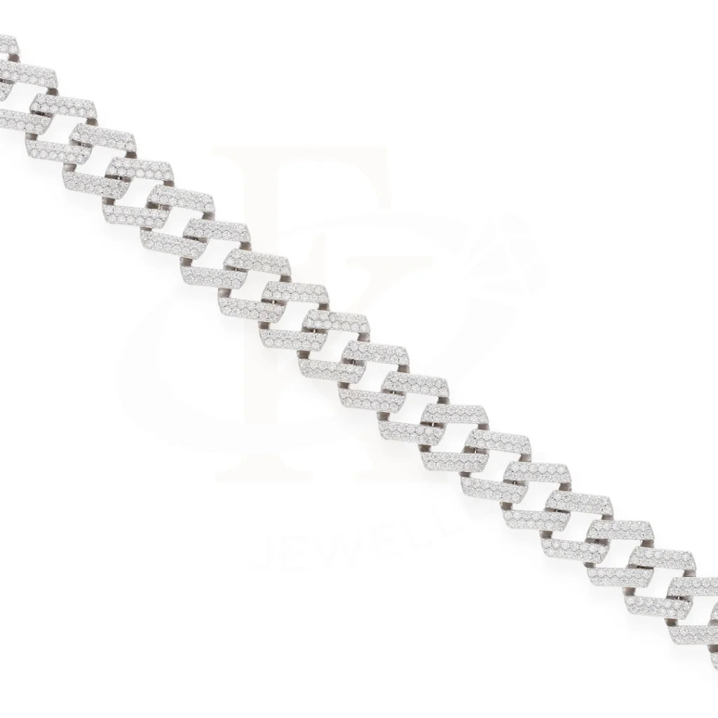 Sterling Silver 925 Baguette Cuban Link Bracelet - Fkjbrlsl8080 Bracelets