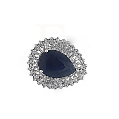 Italian Silver 925 Blue Pear Shaped Solitaire Ring - Fkjrnsl3511 Rings