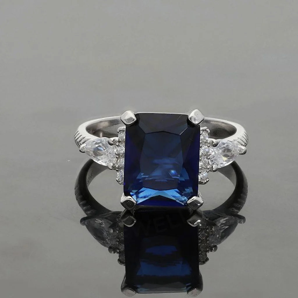 Italian Silver 925 Blue Solitaire Ring - Fkjrnsl2274 Rings